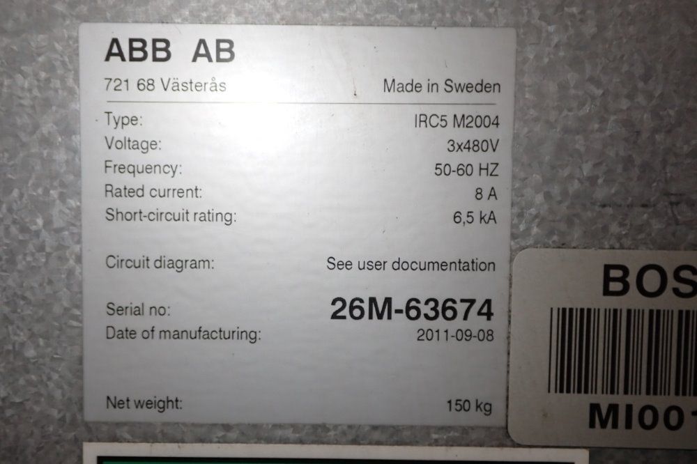 Abb Irc5 M2004 Robot Control - Irc5 M2004