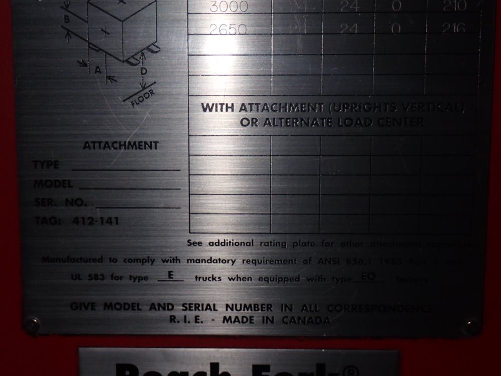 Raymond 3000 Lbs 20i-r30tt Electric Lift - 20i-r30tt