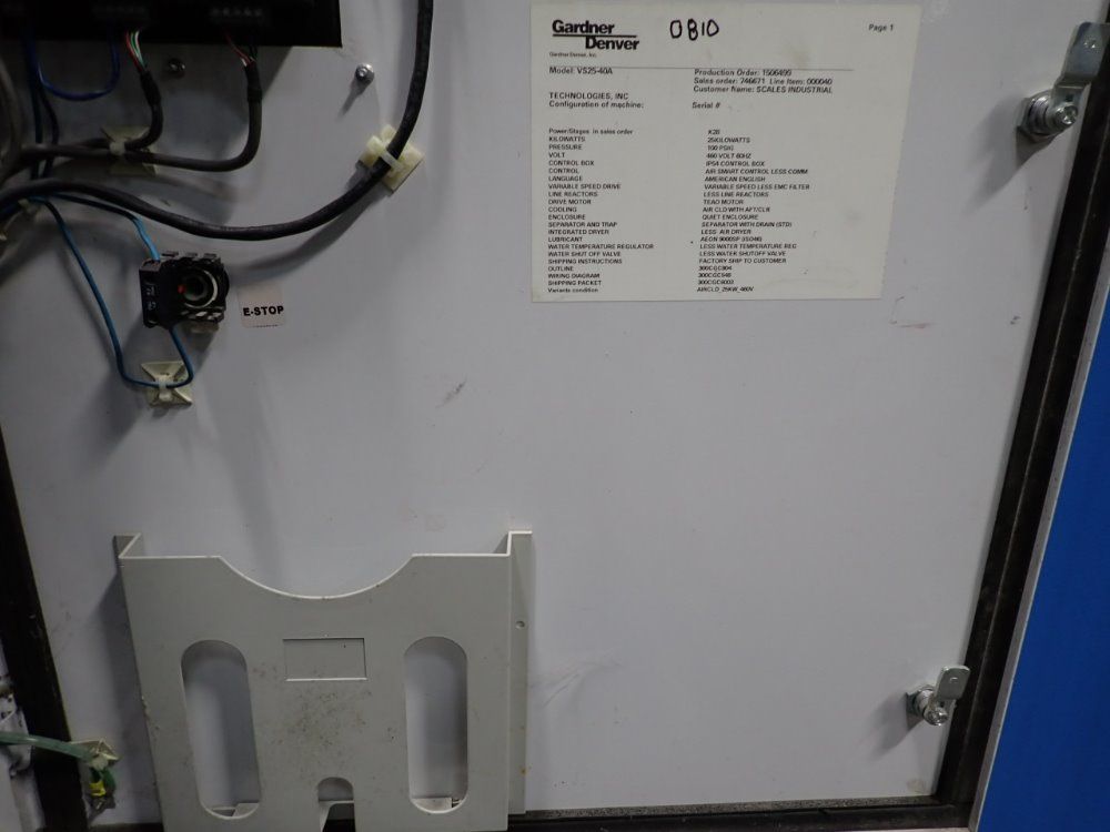 Gardner Denver 25kw Rotary Air Compressor - Vs25-40a