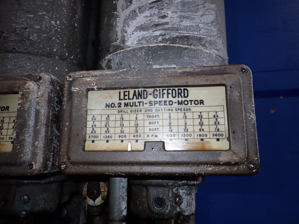 Leland-gifford 21" X 78" 6 Head Drill Press