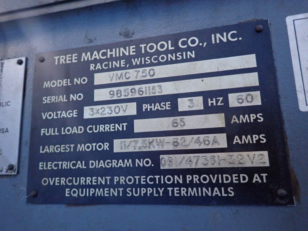 Tree 39" X 12 1/2" Vmc-750 Cnc Vmc - Vmc-750