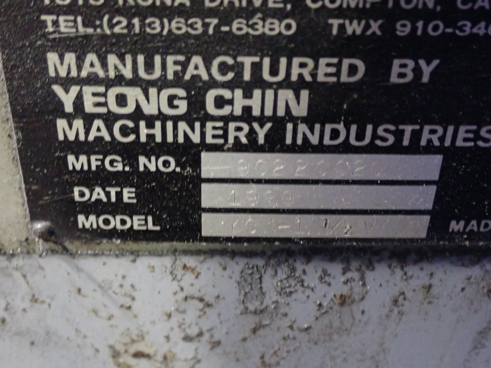 Supermax 9" X 42" Table Yc-1 1/2 V Vertical Mill - Yc-1 1/2 V