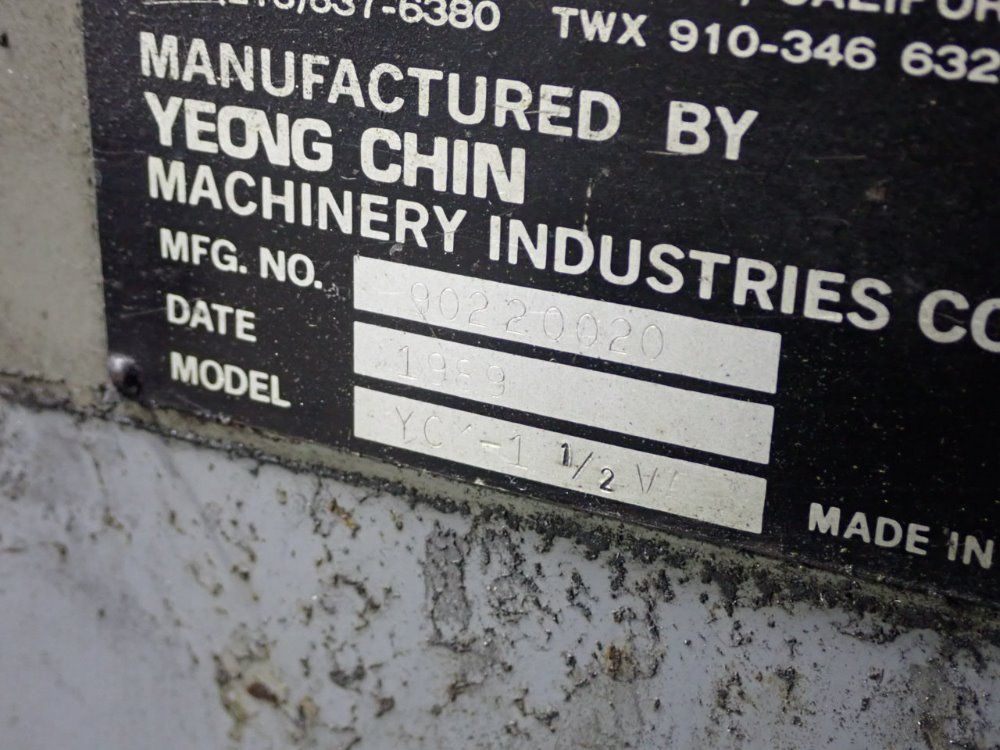 Supermax 9" X 42" Table Yc-1 1/2 V Vertical Mill - Yc-1 1/2 V