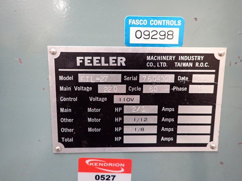 Feeler 2/1hp Lathe - Ftl-27