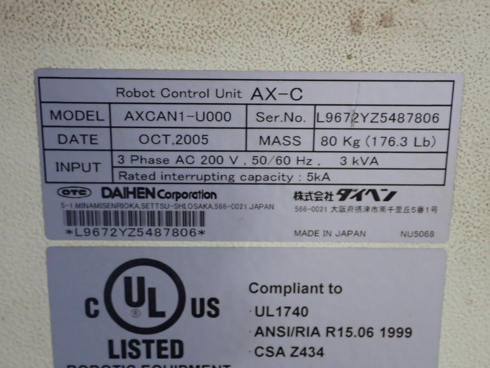 Otc Robot W/ Controller - Axcan1-v000