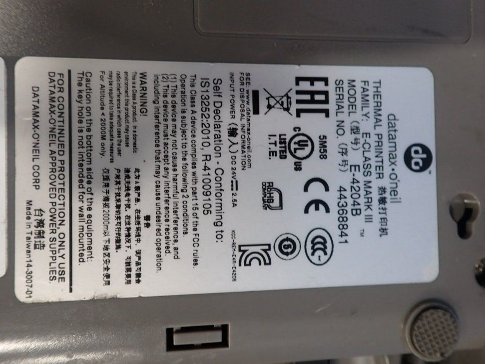 Datamax O'neil Label Printer - E-4204b