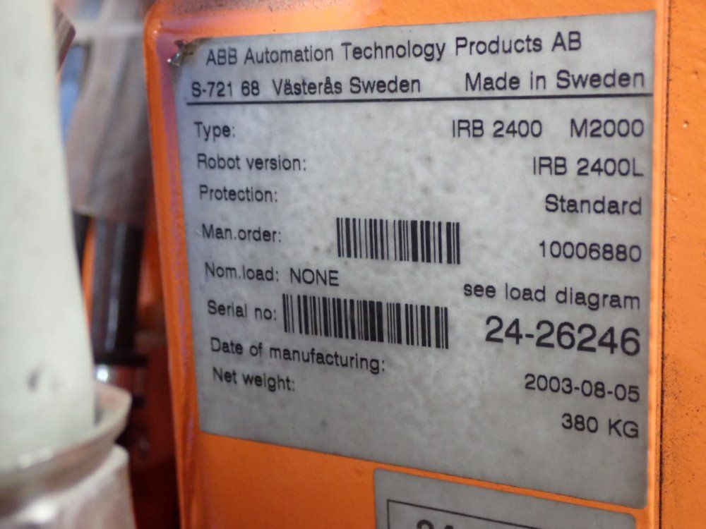Abb 6 Axis, 16kg Industrial Robot - Irb 2400l