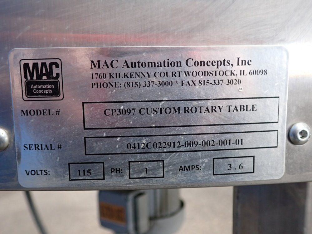 Mac 36" Accumulation Table - Cp3097