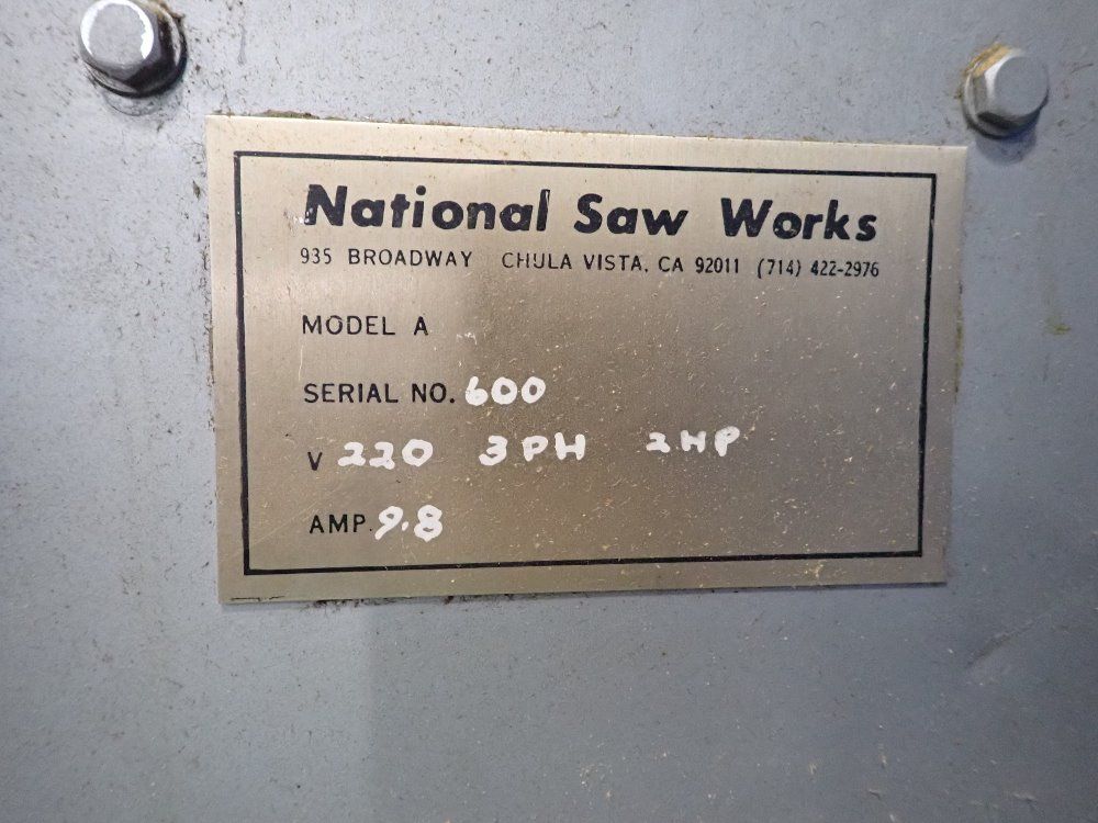 National Saw Works 2hp/9.8a Vertical Bandsaw - A