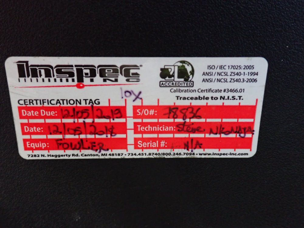 Fowler 12" Optical Comparator