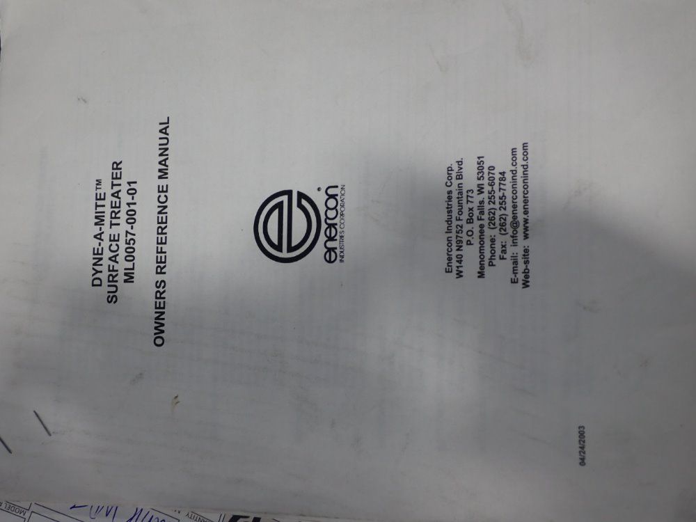 Enercon Surface Treater - Lm4243-13