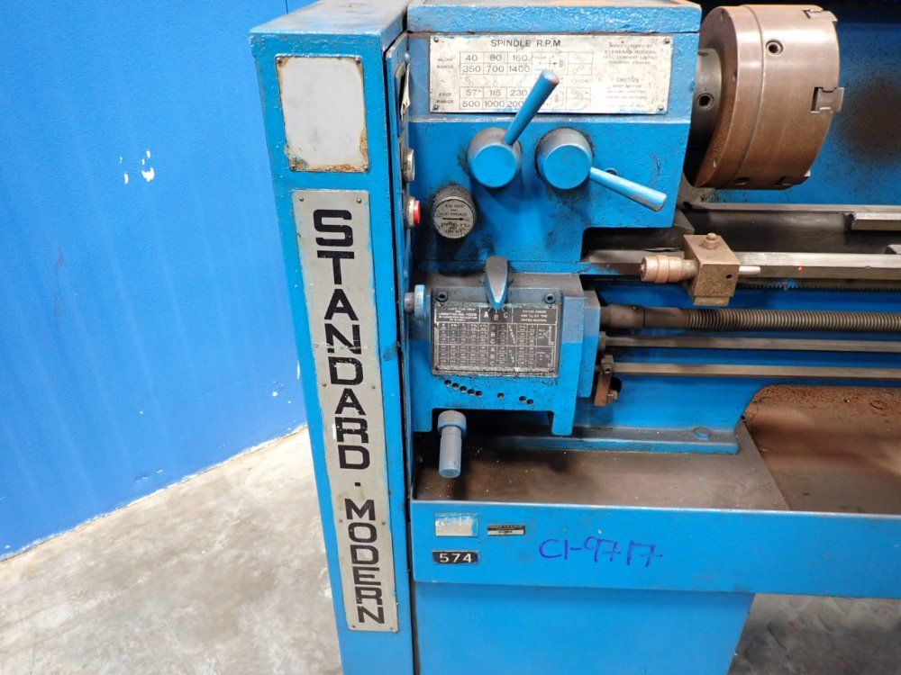 Standard Modern 14" Swing, 40" Centers, 1 1/4" Through Spindle Lathe - 1340