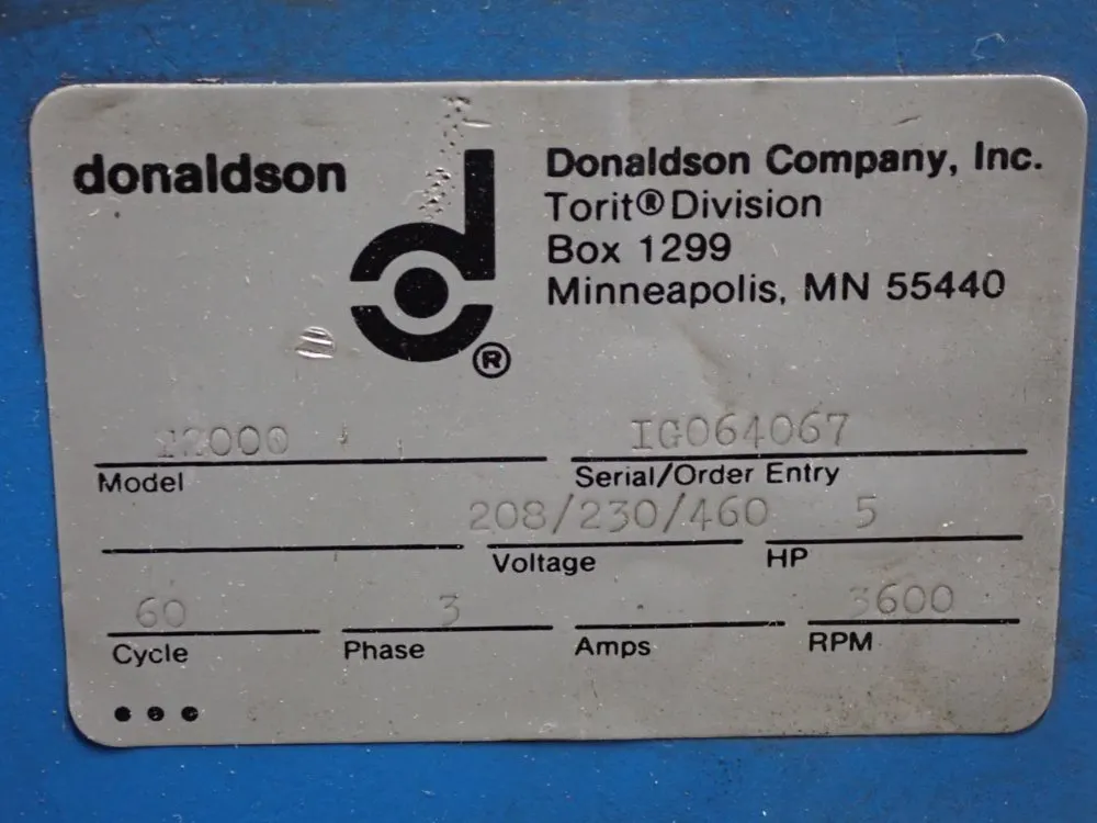 Torit 890cfm Fume Collector - T2000