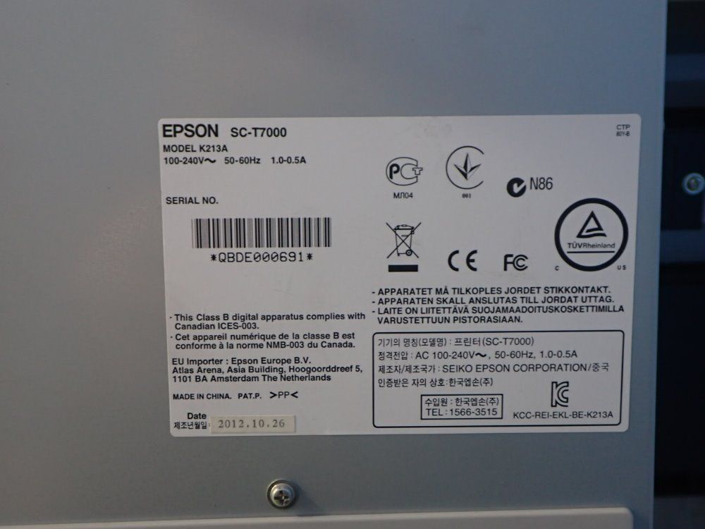 Epson Surecolor T7000 Color Printer - K213a