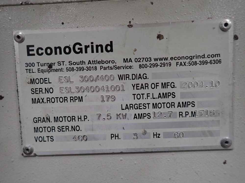 Econo Grind 7.5 Hp Granulator - Esl 300/400