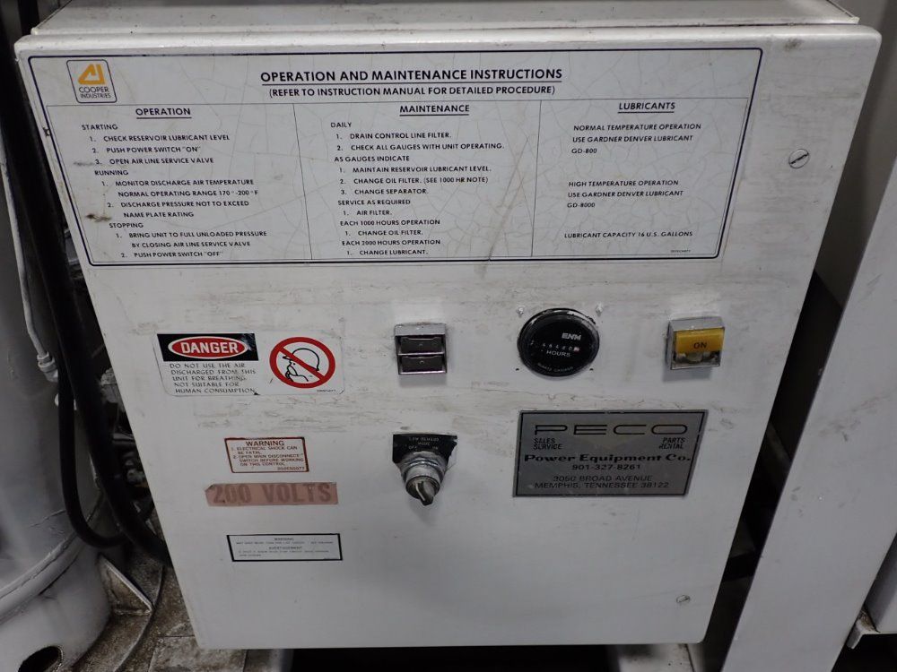 Gardner Denver 200psi@170acfm Rotary Screw Air Compressor - Electra-saver Ii Stg-50