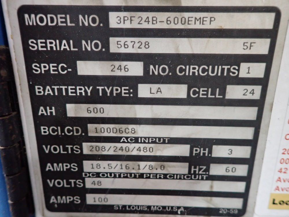 Ferro 48v 600ah Battery Charger - 3pf24b-600emep