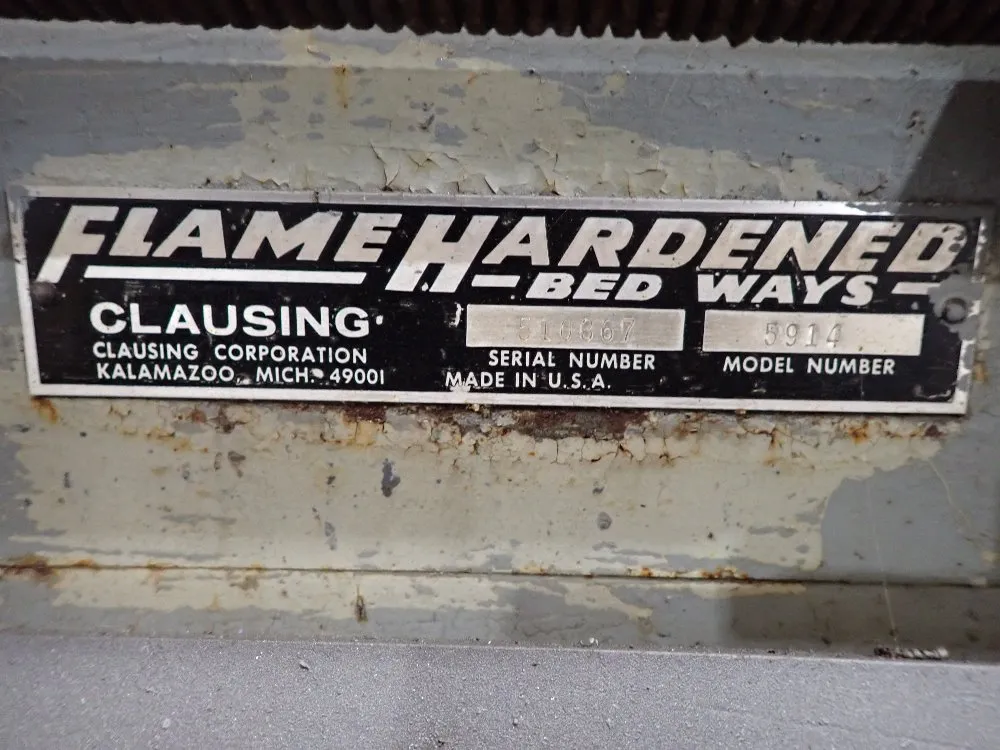 Clausing 12" X 36" Lathe - 5914