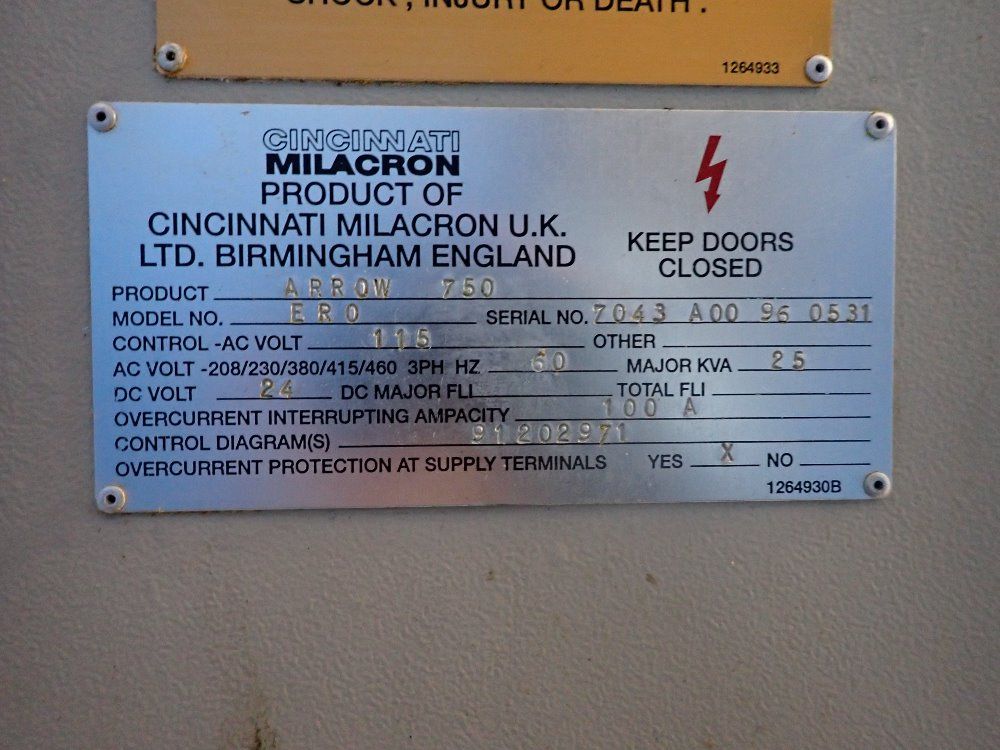 Cincininnati Milacron Cnc Vertical Machining Center