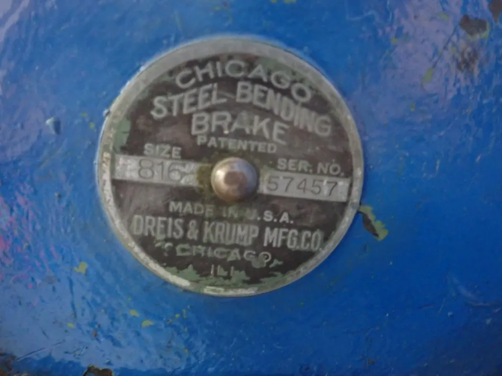 Chicago Steel 97"x2 1/2" Bending Brake
