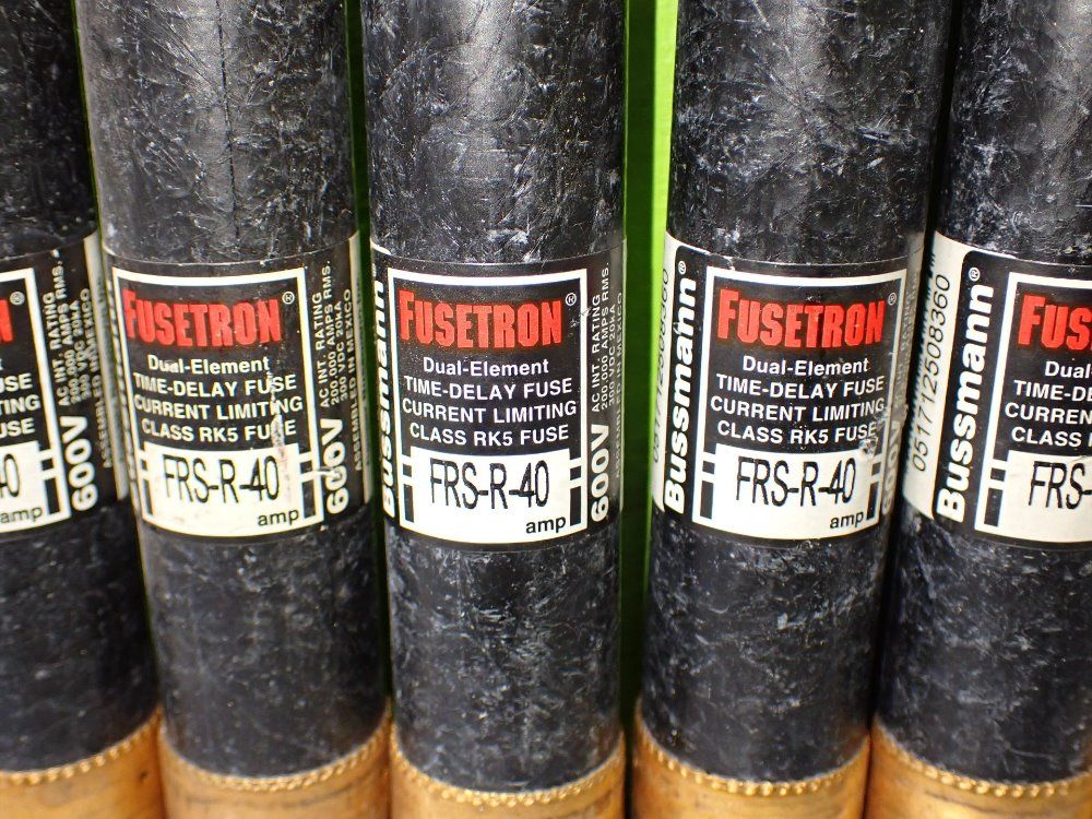 Used Bussmann 15 Fusetron Fuses 40amp 600vac 300vdc HGR Industrial...