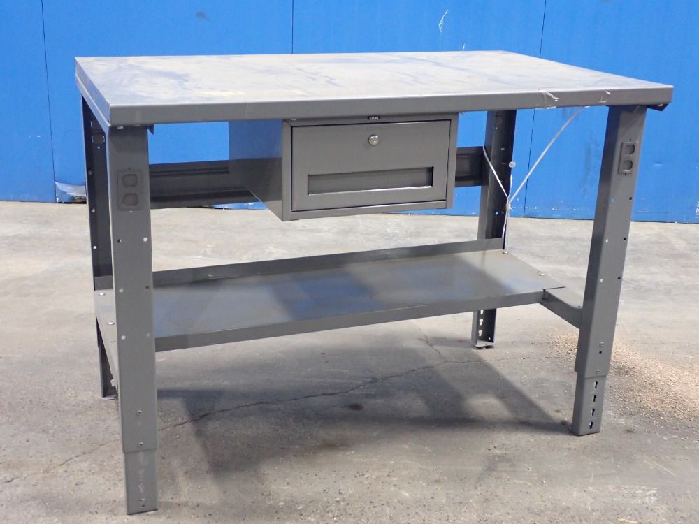 Used Work Table W/ Lockbox HGR Industrial Surplus