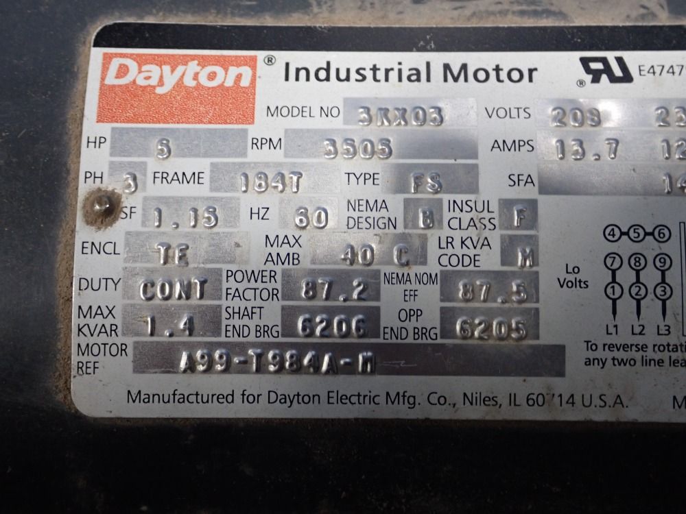 Used Dayton Industrial Motor | HGR Industrial Surplus