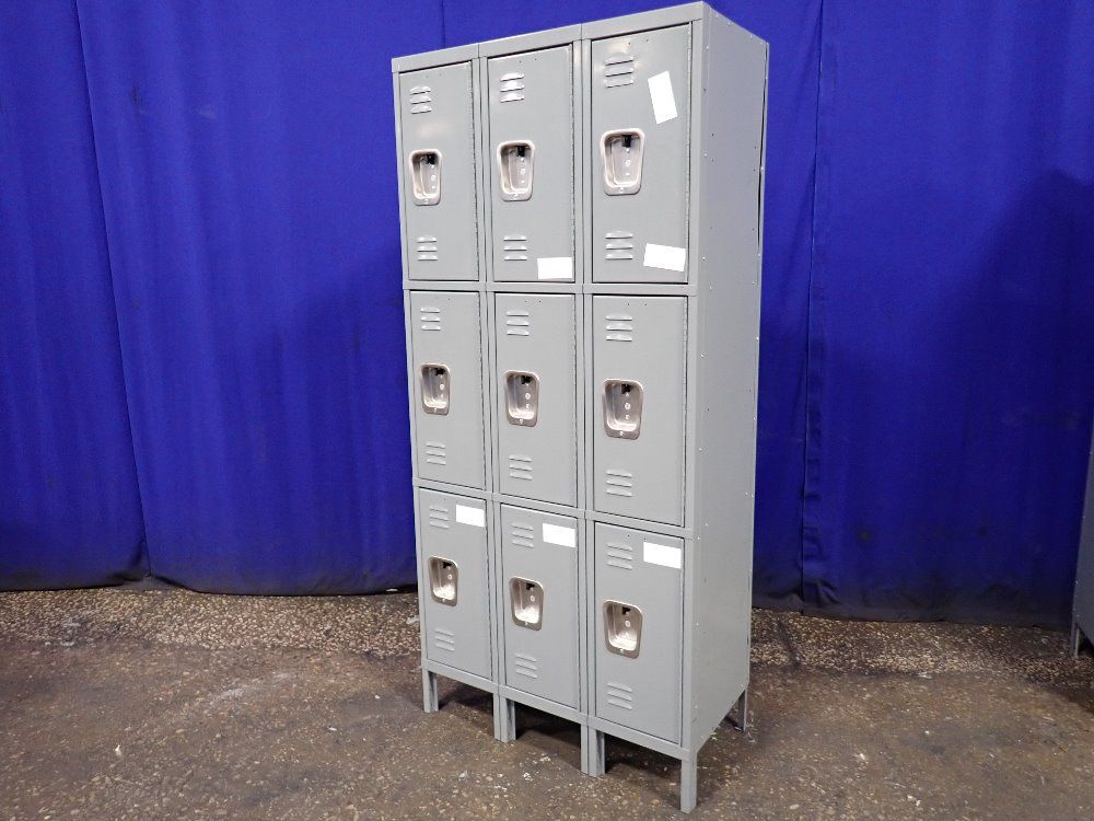 9 Lockers/12" X 16" X 25" Locker Unit