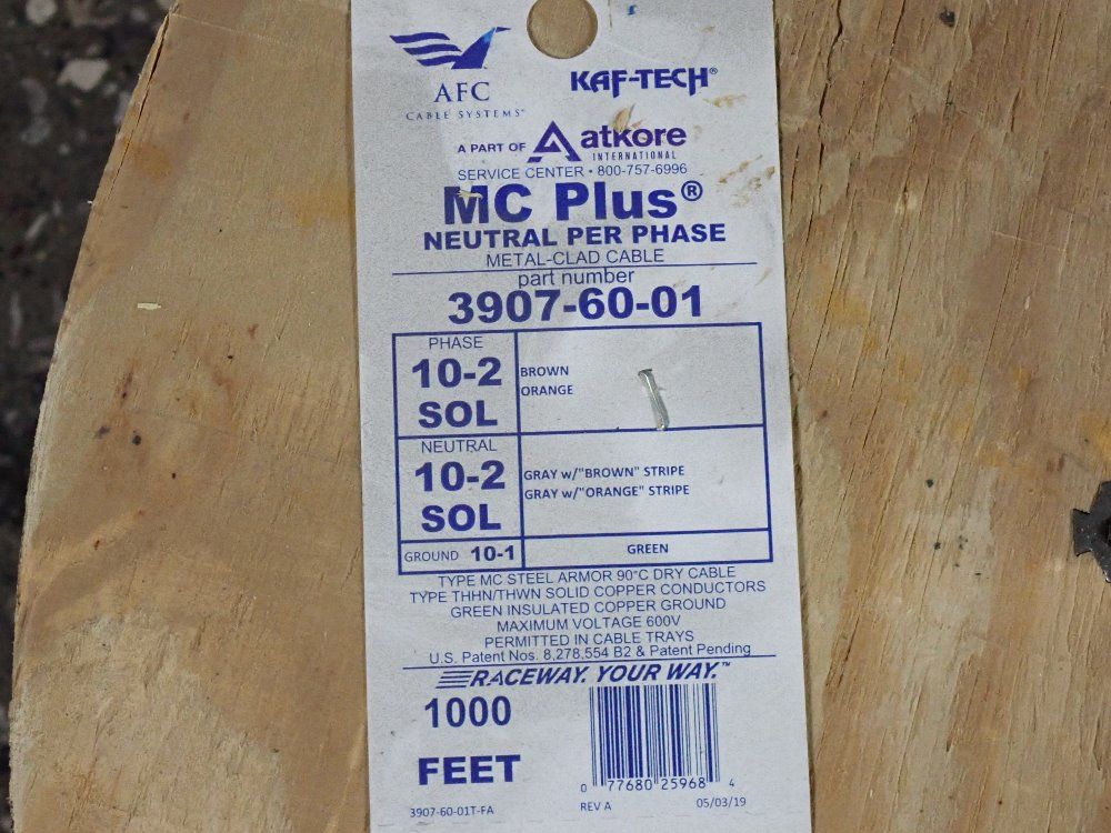 Afc 1000' 3907-60-01 Metal Clad Electrical Cable - 3907-60-01