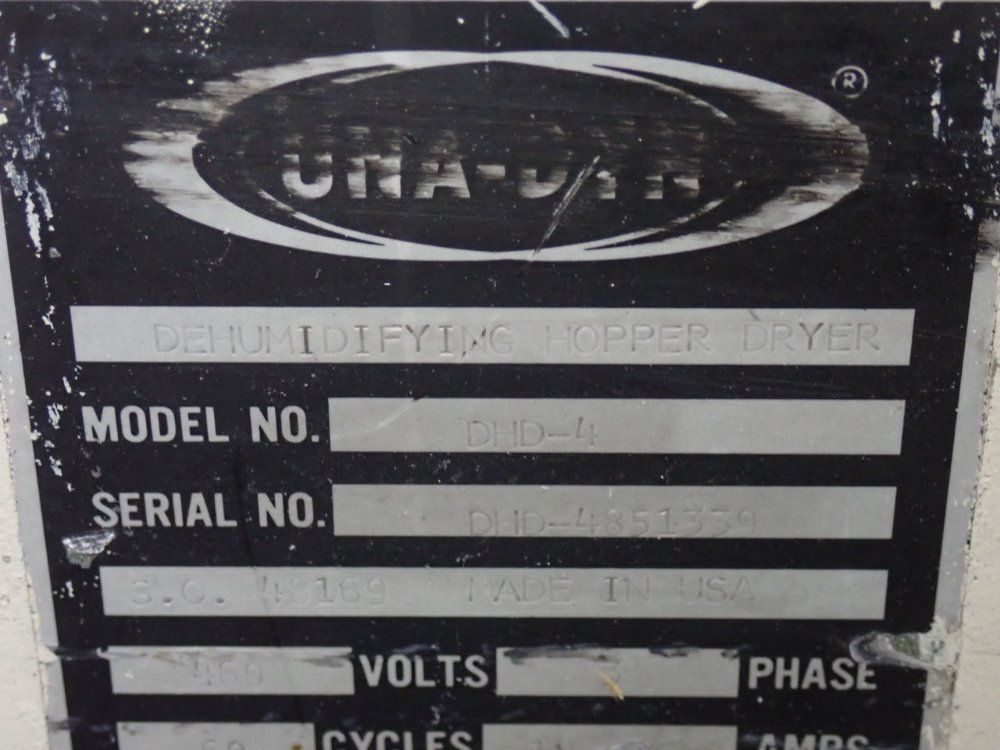 Una-dyn Dehumidifying Hopper Dryer - Dhd-4