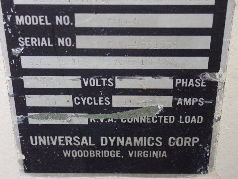 Una-dyn Dehumidifying Hopper Dryer - Dhd-4