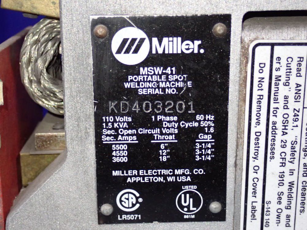 Miller Spot Welder