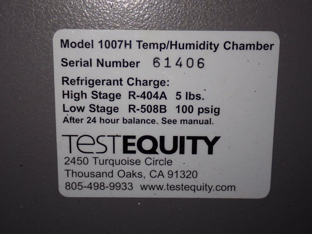 Testequity  Testequity  1007h Temperaturehumidity Chamber