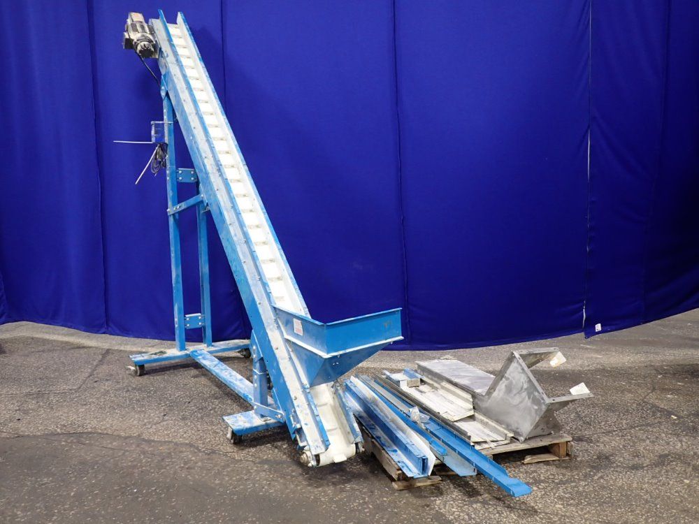 New London Engineering 5"x150" Incline Chip Conveyor - 500-8x1210