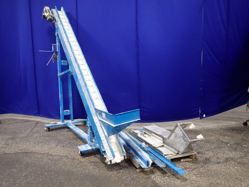 New London Engineering 5"x150" Incline Chip Conveyor - 500-8x1210