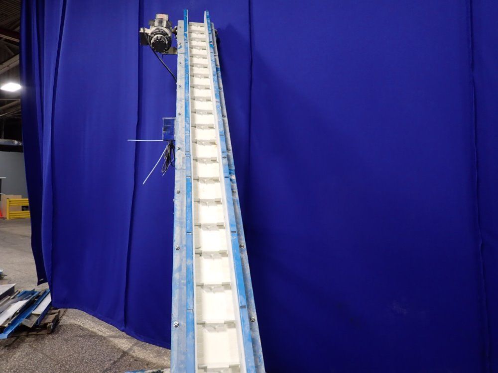 New London Engineering 5"x150" Incline Chip Conveyor - 500-8x1210