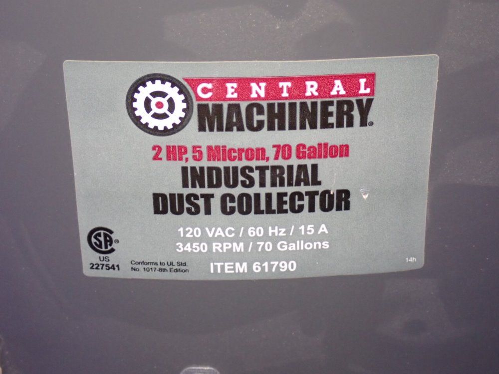 Central Machinery Dust Collector
