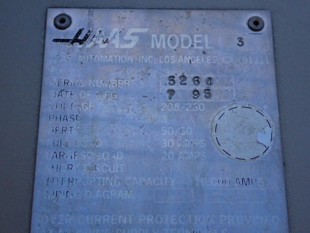 Haas 2005 Haas Vf3 Cnc Vmc