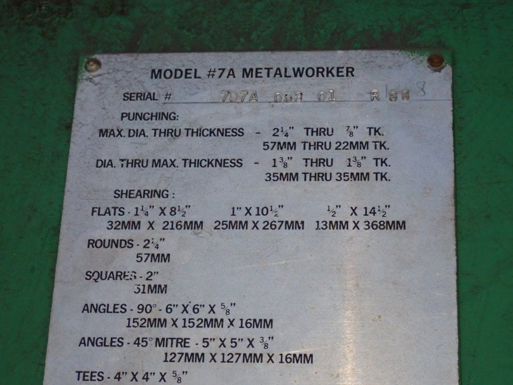 Hill Acme 7a Iron Worker - 7a