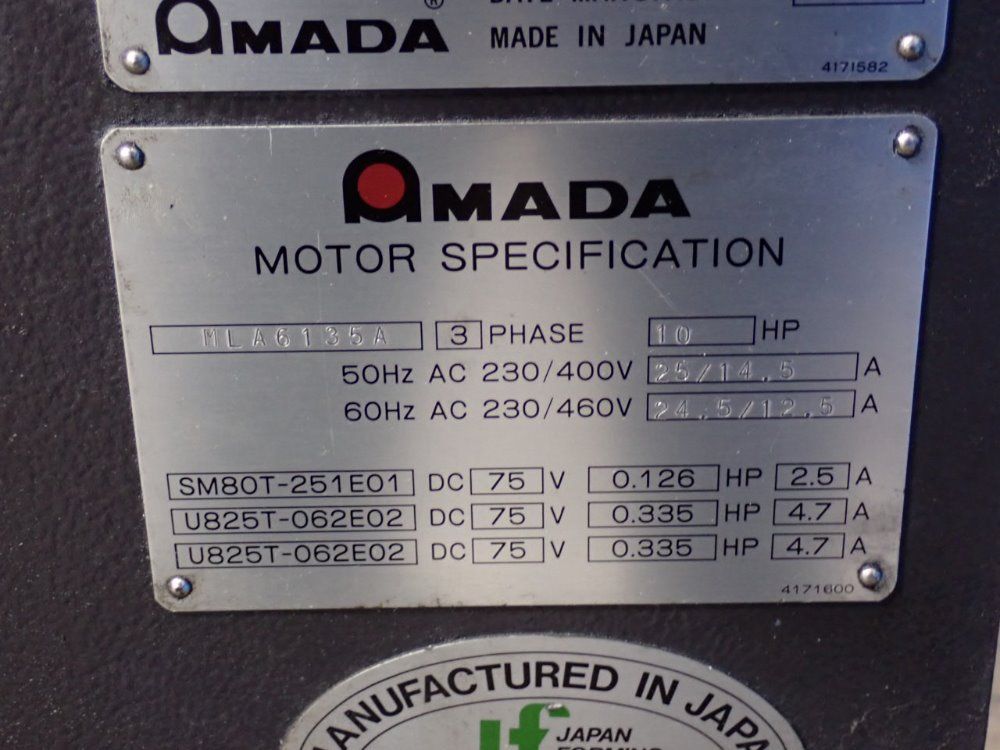 Amada 1991 Amada Fbd1030e Press Brake