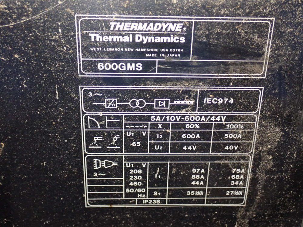 Thermal Dynamics Thermal Dynamics 600gms Welder