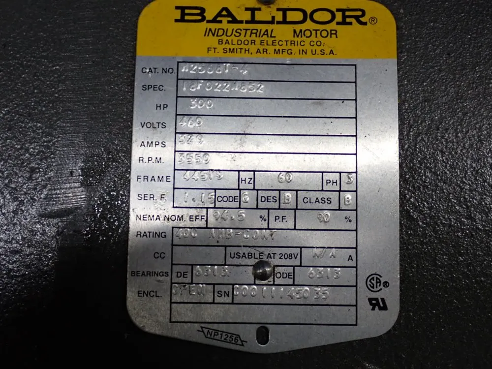 Baldor Baldor 300 Hp Motor