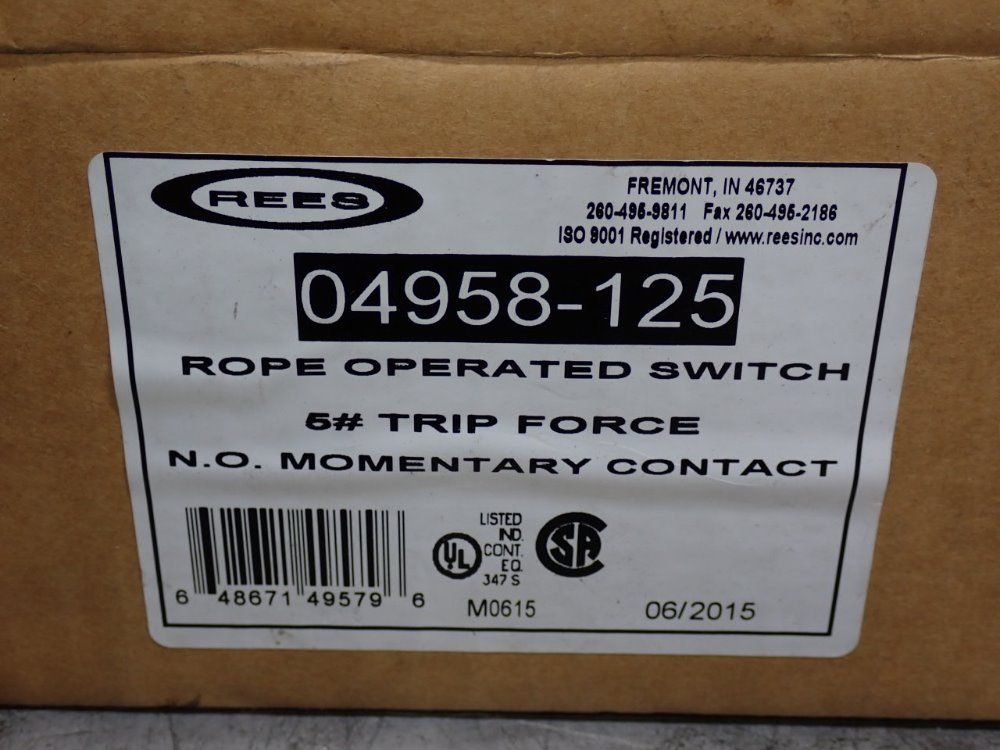 Reeg Rope Operated Switch