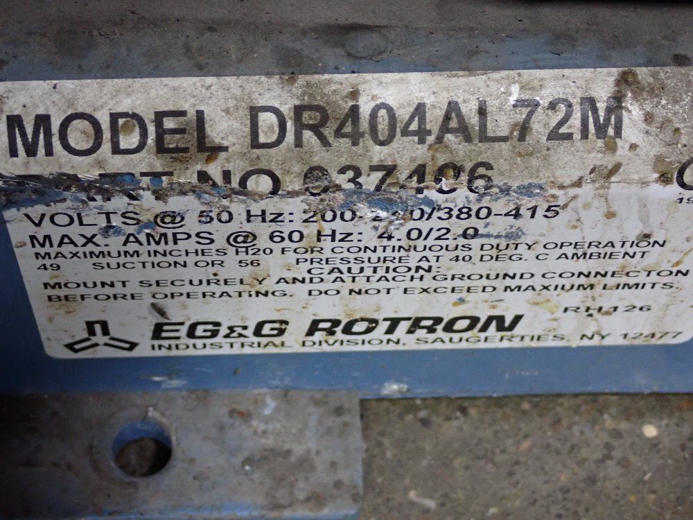 Eg&g 1 Hp Blower - Dr404al72m