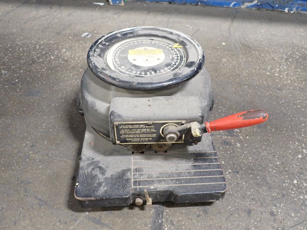 Marsh Stencil Machine Co Stencil Cutting Machine