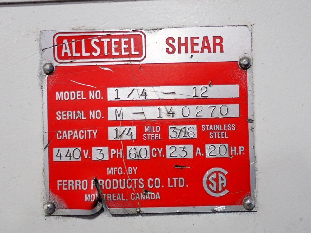 Allsteel Shear