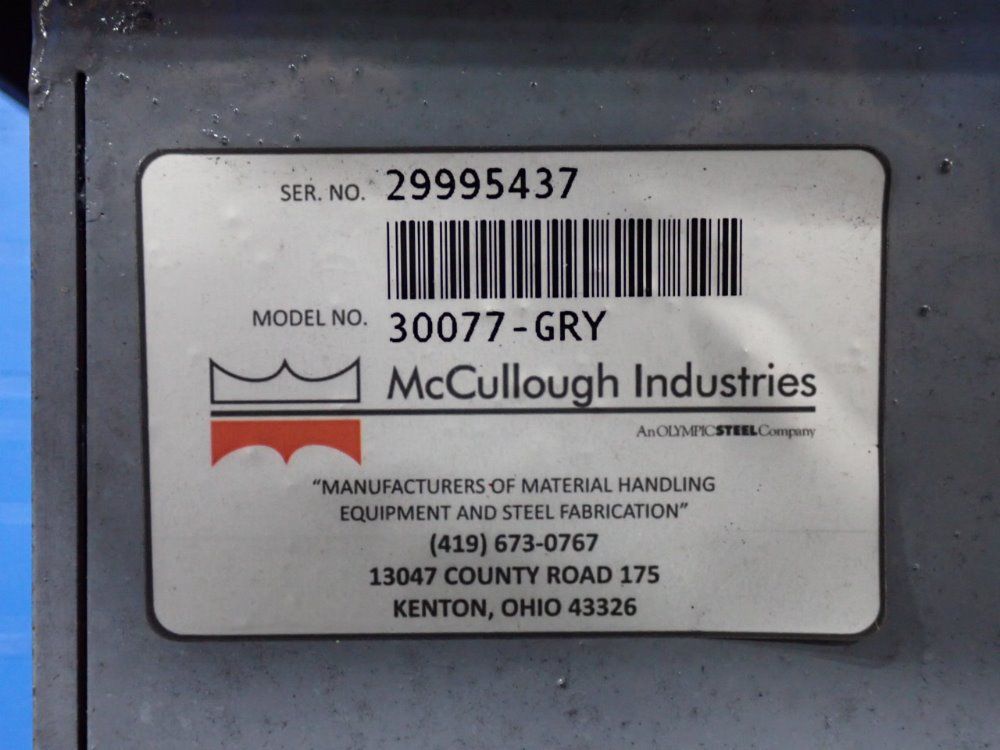 Mccullough Industries Self Dumping Hopper