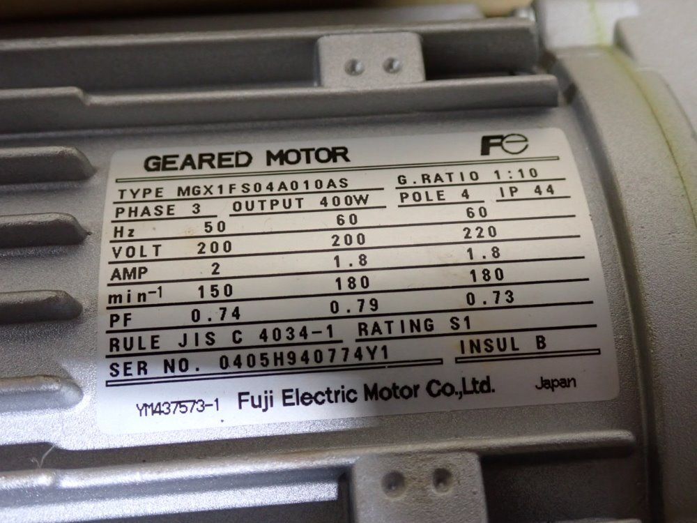 Fuji Electric  Motor Co Gear Drive