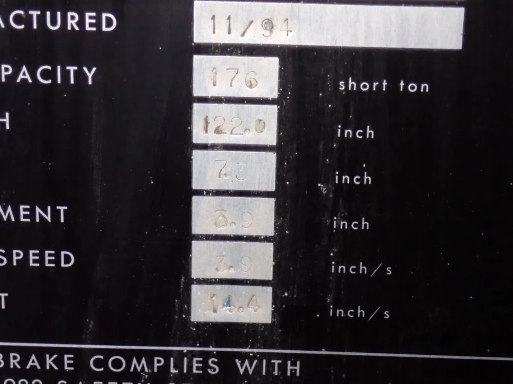 Komatsu 122" X 176 Ton 1994 Komatsu Phs 160x310 Press Brake - Phs 160x310