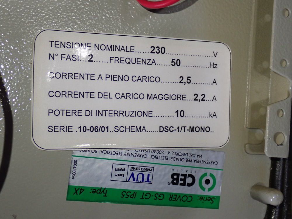 Ceb Control Cabinet - 10-06/01